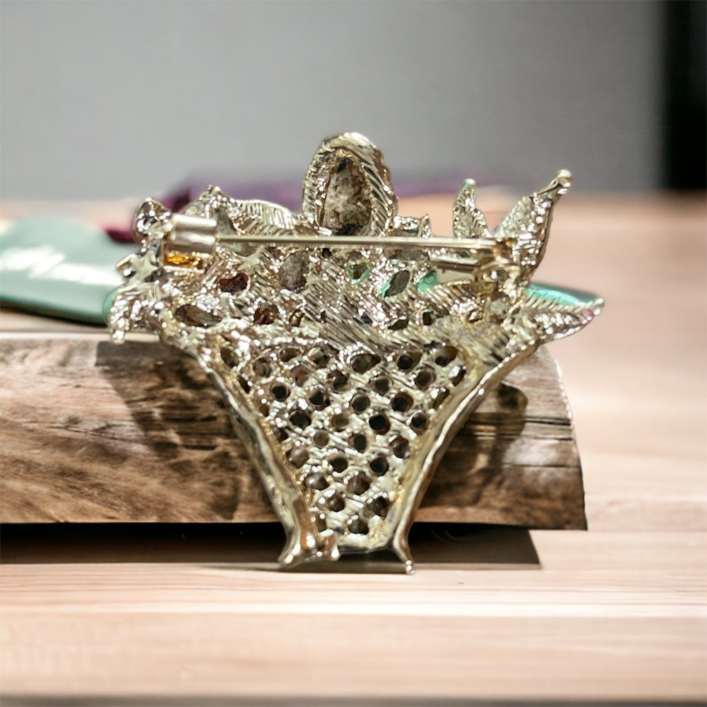 Flower Basket Brooch / Pendant - Picture 2 of 2